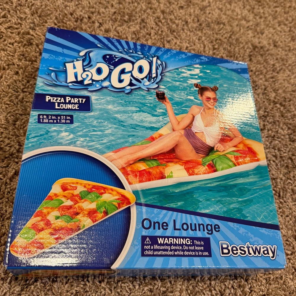 H2O GO Pizza 🍕 Party Lounge Pool Float - new in box